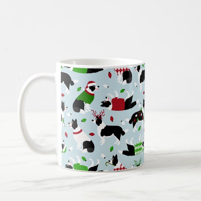 Caneca De Café Fim de Natal - Collie Coffee Mug (Esquerda)