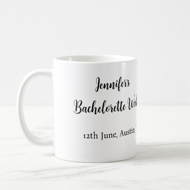 Caneca De Café Fim de semana de despedida de solteira clube da ár (Esquerda)