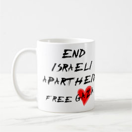 Caneca De Café Fim do apartheid israelense em Gaza