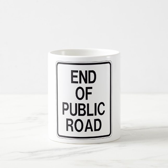 Caneca De Café Fim do Sinal de Estrada Pública (Criador carregado)