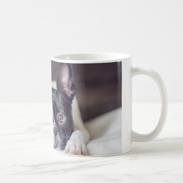 Caneca De Café Fina a Boston Terrier (Direita)
