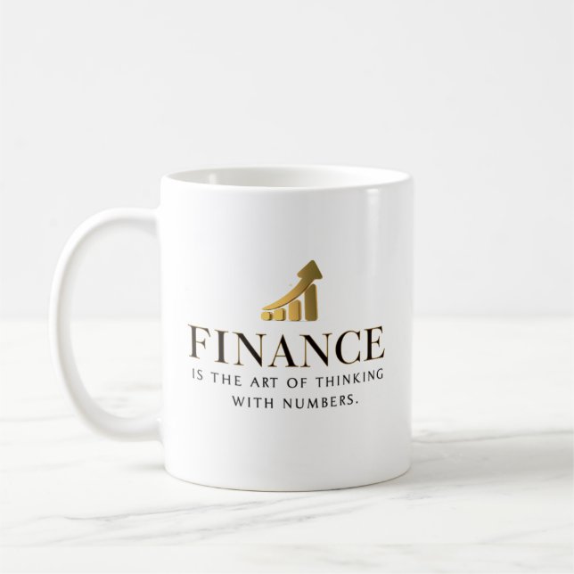 Caneca De Café Finanças — A Arte de Pensar com Números (Esquerda)