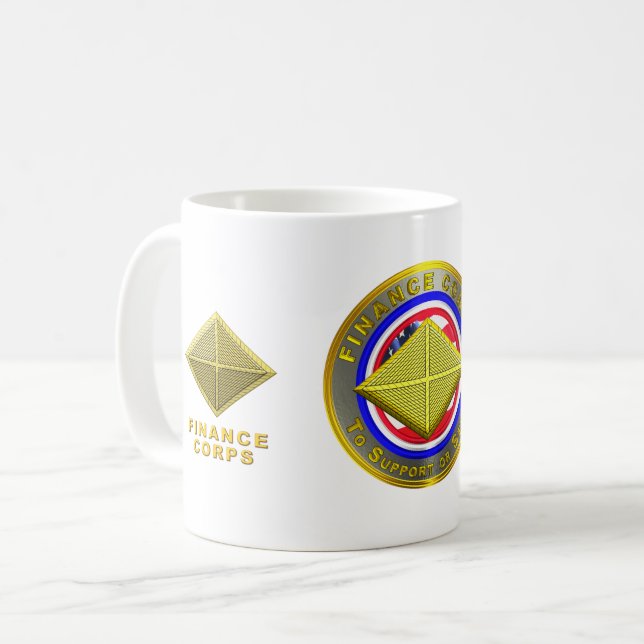 Caneca De Café Finance Corps Veteran (Frente Esquerda)