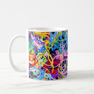 Caneca De Café Fine Art background. Seamless pattern with grunge