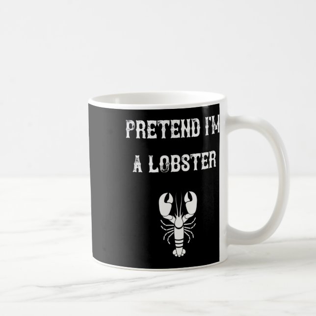 Caneca De Café Fingir que sou lagosta no último minuto, Shi. (Direita)