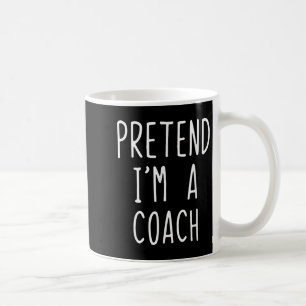 Caneca De Café Fingir que sou treinador Figurino Halloween Engraç