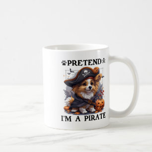 Caneca De Café Fingir que sou um pirata pastor de Shetland Hallow
