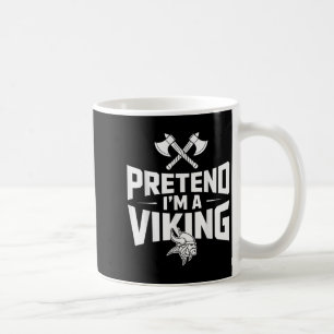Caneca De Café Fingir que sou uma fantasia de Halloween viking