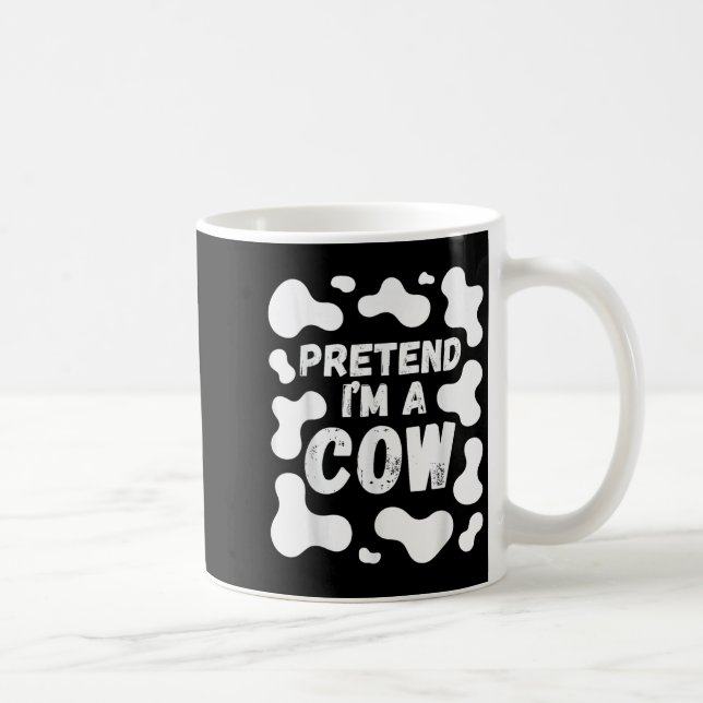 Caneca De Café Fingir que sou uma vaca engraçado Halloween  (Direita)