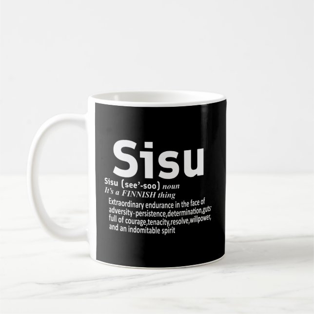 Caneca De Café Finlandês Sisu Finlândia Sisu Finns Sisu Sisu Defi (Esquerda)