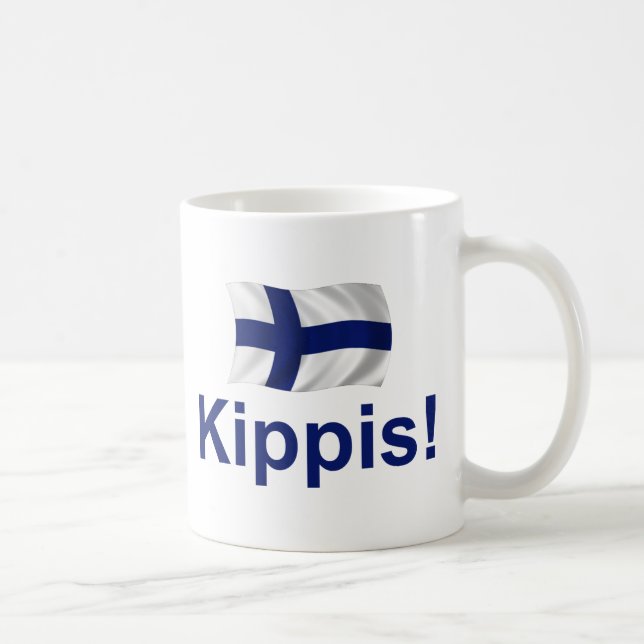 Caneca De Café Finlandia Kippis! (Elogios!) (Direita)