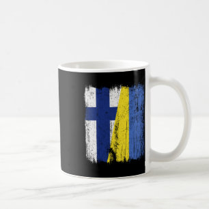 Caneca De Café Finlândia Ucrânia Meia Bandeira Patrimônio Finland