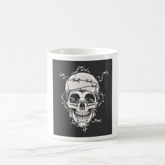Caneca De Café Fio de Barcama de Crânio (Criador carregado)
