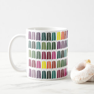 Caneca De Café Fio de Tricô Colorido de Crochê