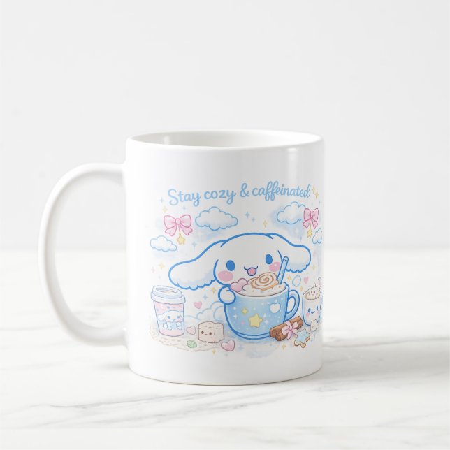 Caneca De Café ☁️ Fique Aconchegado & Cafeinado ✨ | Cute Cinnamor (Esquerda)