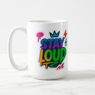 Caneca De Café Fique alto Grafite Neon Trabalho de arte