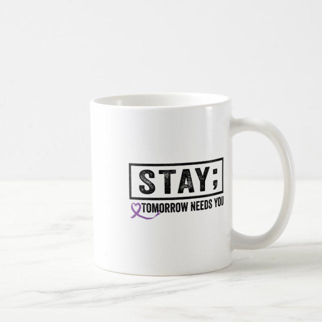 Caneca De Café Fique Amanhã Precisa de Você Ponto e Vírgula Preve (Direita)