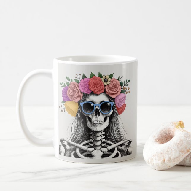 Caneca De Café Fique Assustadoramente Selvagem (Com Donut)