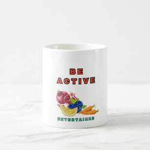 Caneca De Café "Fique ativo e energizado com nosso Design vibrant