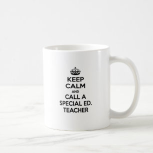 Caneca De Café Fique calmo e chame um Ed especial. Professora