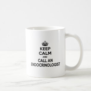 Caneca De Café Fique calmo e chame um endocrinologista