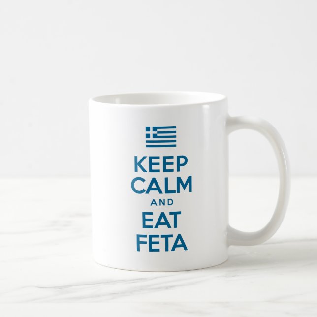 Caneca De Café Fique Calmo E Coma Feta Mug (Direita)