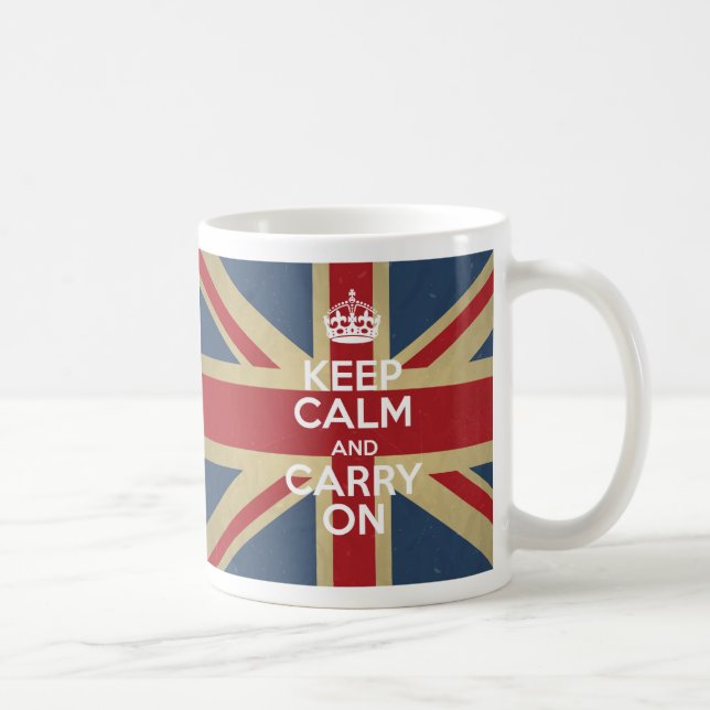 Caneca De Café Fique Calmo E Continue. (Direita)