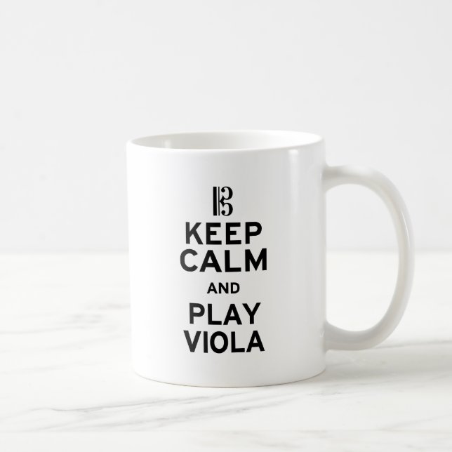 Caneca De Café Fique calmo e jogue a Viola (Direita)