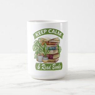Caneca De Café Fique calmo e leia um livro