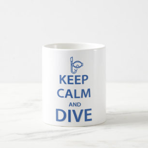Caneca De Café Fique calmo e mergulhe