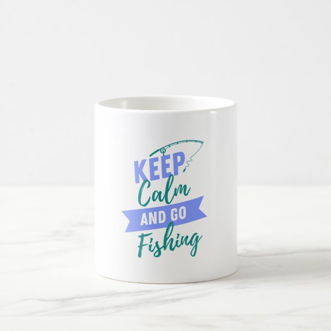Caneca De Café Fique calmo e vá pescar (Centro)
