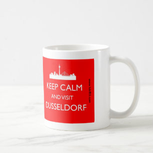 Caneca De Café Fique calmo e visite Dusseldorf - - Mug