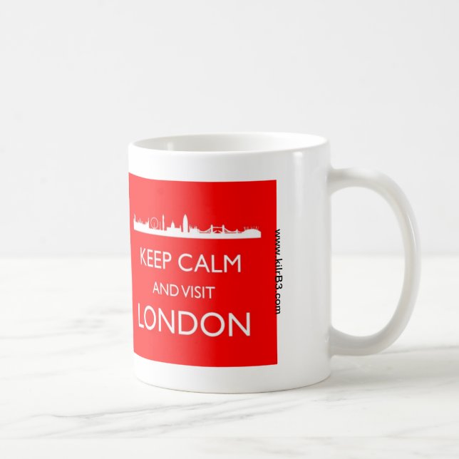 Caneca De Café Fique calmo e visite Londres Mug (Direita)