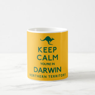 Caneca De Café Fique calmo Você está em Darwin NT Australiano