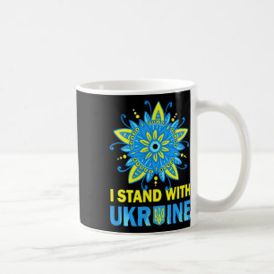 Caneca De Café Fique Com A Bandeira Da Ucrânia Anti-Putin Não À G