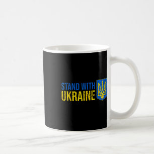 Caneca De Café Fique Com a Bandeira Ucraniana Brasão de Armas Ukr