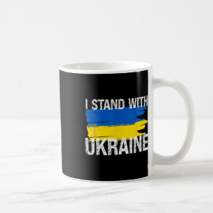 Caneca De Café Fique Com a Ucrânia Apoie a Bandeira da Ucrânia Po