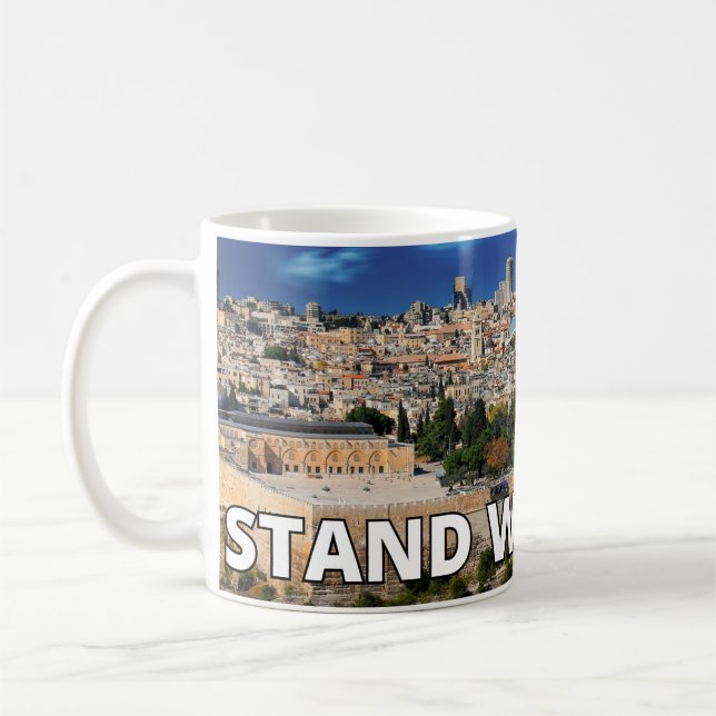 Caneca De Café Fique com Israel jerusalem (Esquerda)