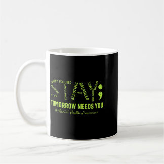 Caneca De Café Fique Consciente da Saúde Mental Doença Cerebral V