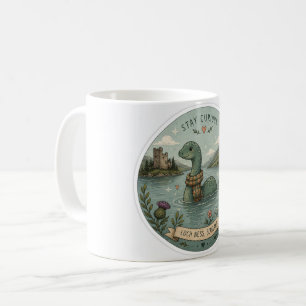 Caneca De Café Fique Curioso Aconchegante Críptido Nessie Monstro