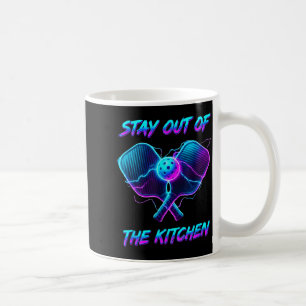 Caneca De Café Fique fora do tribunal de jogador de pickleball da