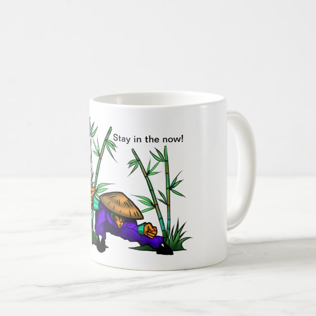 Caneca De Café Fique no presente! (Frente Esquerda)