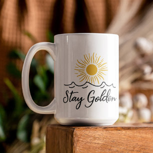 Caneca De Café Fique Ouro Mug - Inicie seu dia com positividade