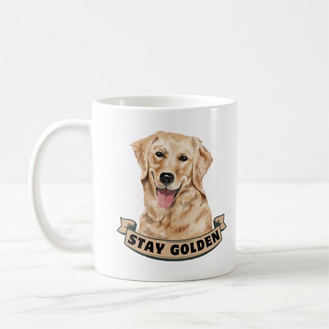 Caneca De Café Fique Ouro, Ouro Retriever Dog Lover (Esquerda)
