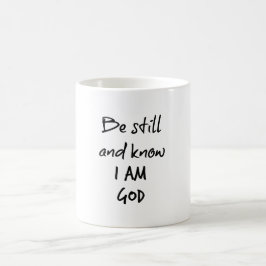 Caneca De Café Fique quieto e saiba que sou Deus Bíblia Verdadeir