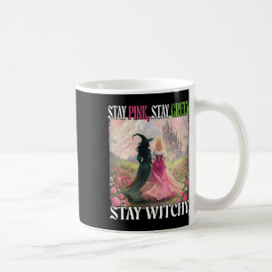 Caneca De Café Fique Rosa Fique Verde Mantenha Bruxa Bruxa Bruxa