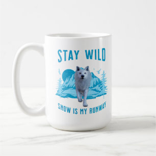 Caneca De Café Fique Selvagem Lobo Ártico