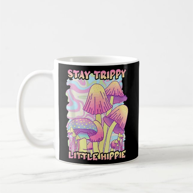 Caneca De Café Fique Trippy Hippie Psychedelic Mushroom Co (Esquerda)