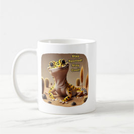 Caneca De Café Fiquem Spotados, Fiquem Legal! Leopard Gecko