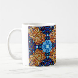 Caneca De Café Fir Azul-Ouro
